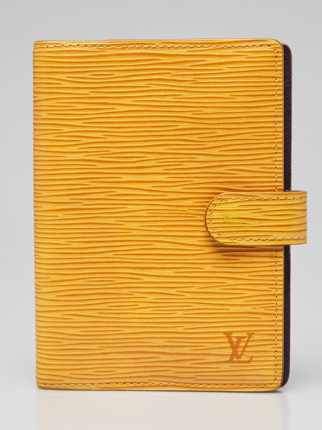 Louis Vuitton Tassil Yellow Epi Leather Small Ring Agenda/Notebook