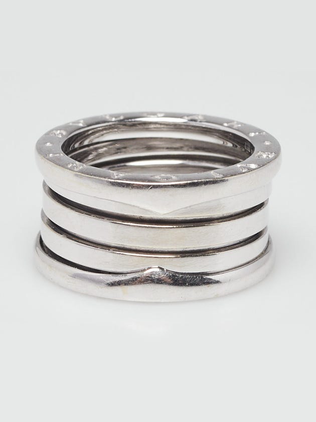 Bvlgari 18k White Gold B.Zero1 3-Band Ring Size 54/7