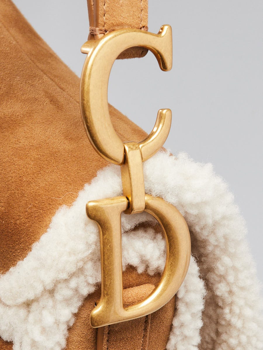 【希少】Dior フライトライン ムートン ショルダー Christian Dior Brown/White Suede/Shearling Saddle Bag | Yoogi's Closet