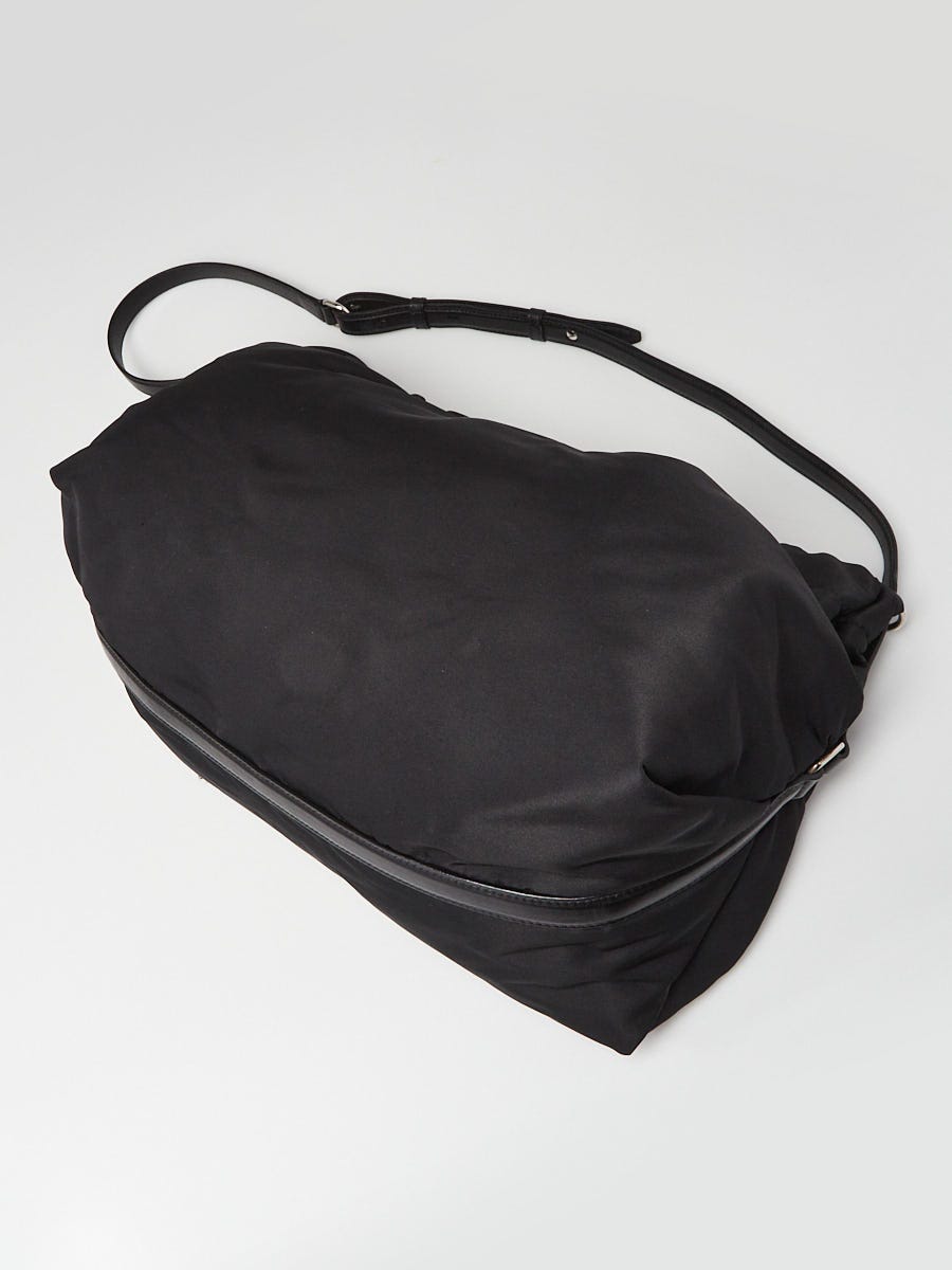 Alexander McQueen Black Nylon The Bundle Drawstring Tote Bag