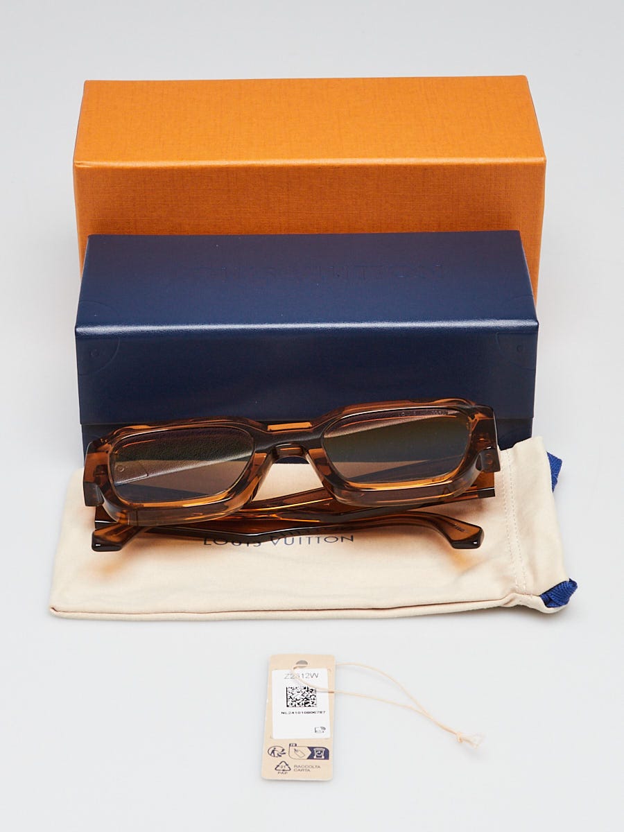 Louis Vuitton Brown Acetate Clash Square Sunglasses - Z2395W