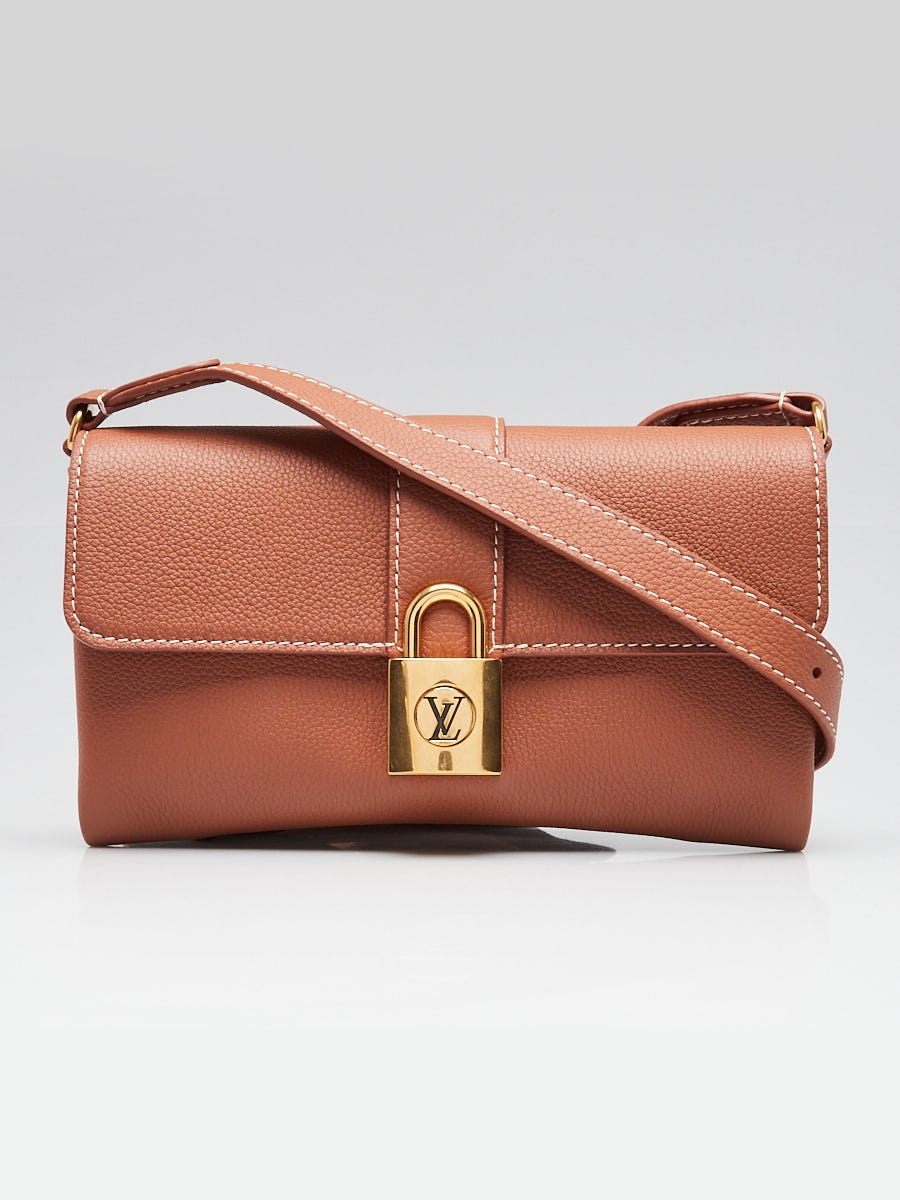 Louis Vuitton Cognac Grained Calfskin Leather Low Key Wallet on