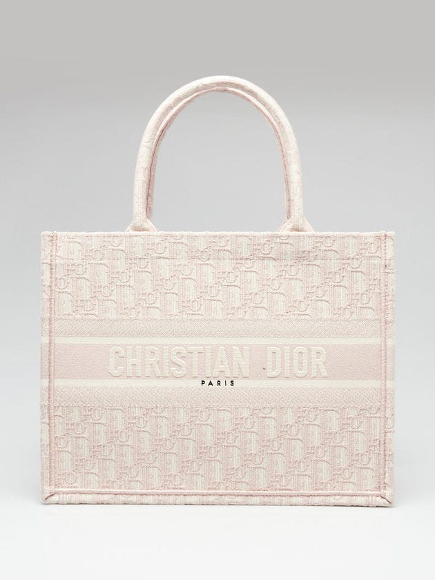 Christian Dior Rose des Vents Oblique Canvas Medium Book Tote Bag