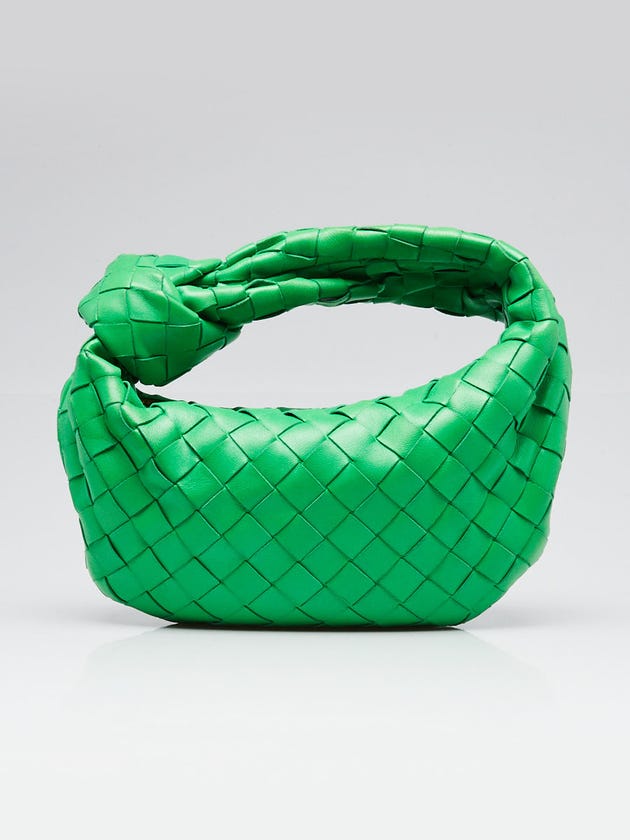 Bottega Veneta Green Intrecciato Woven Leather Mini Jodie Bag