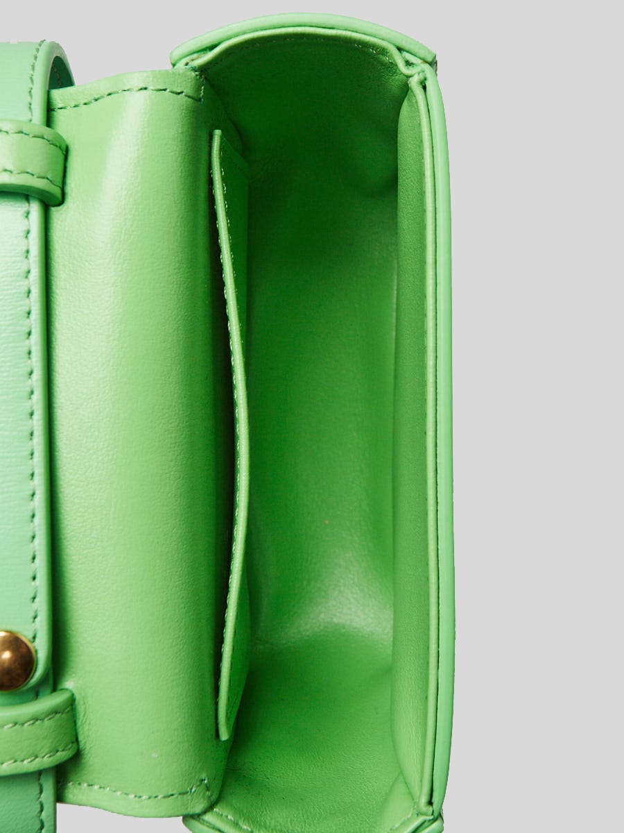 Celine Bright Green Calfskin Leather Mini Claude Triomphe
