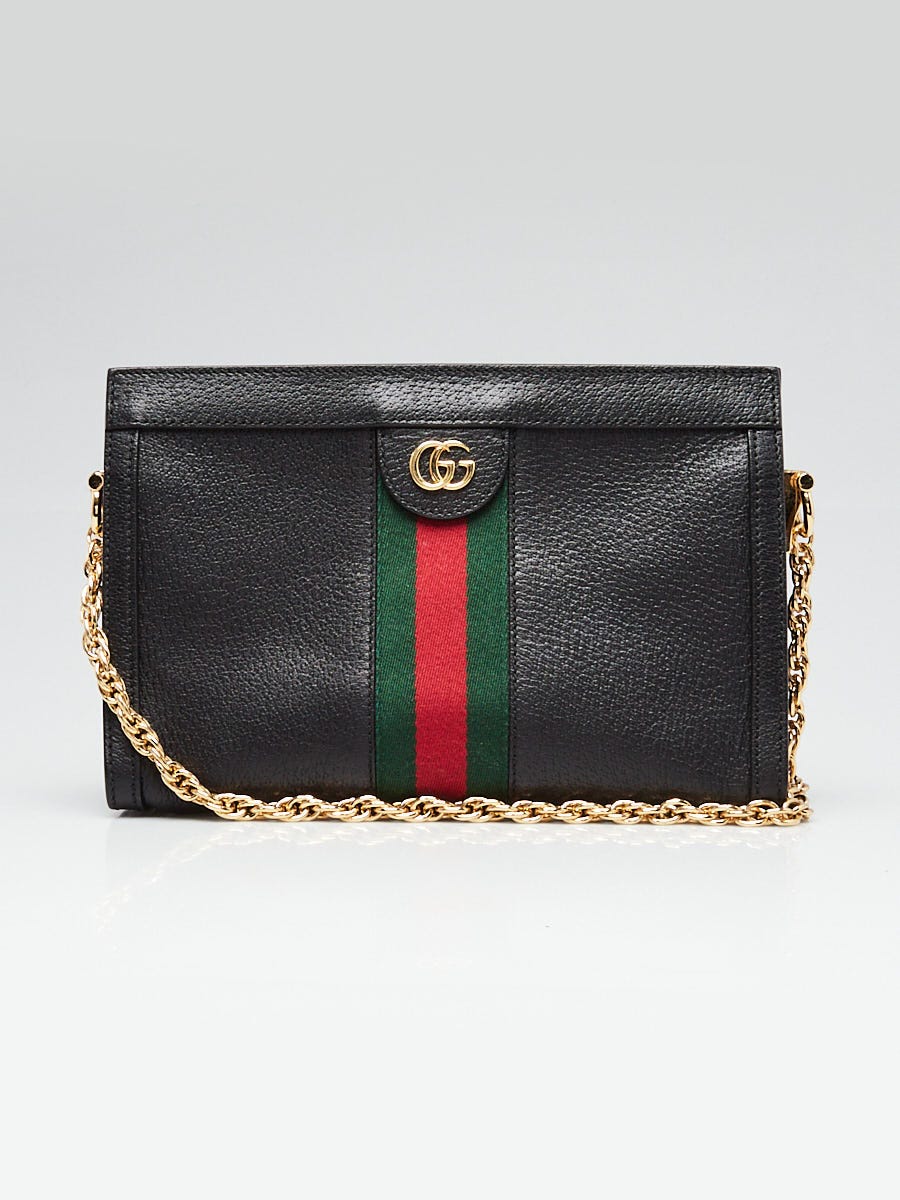 Gucci Black Leather Ophidia Small Shoulder Bag | Yoogi's Closet