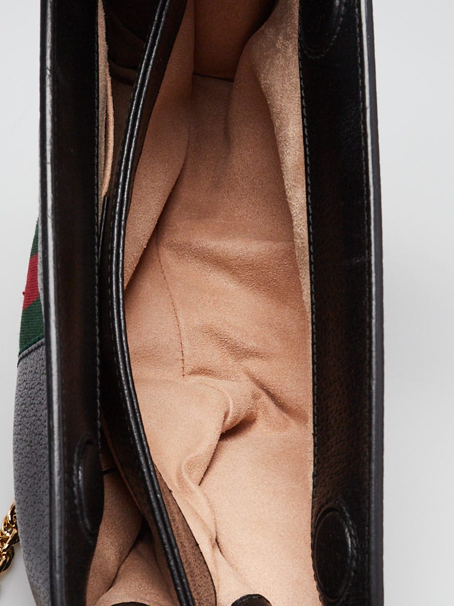 Gucci Black Leather Ophidia Small Shoulder Bag | Yoogi's Closet