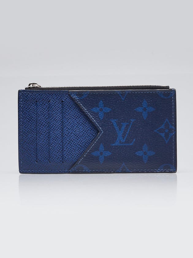 Louis Vuitton Cobalt Monogram Canvas Coin Card Holder Wallet