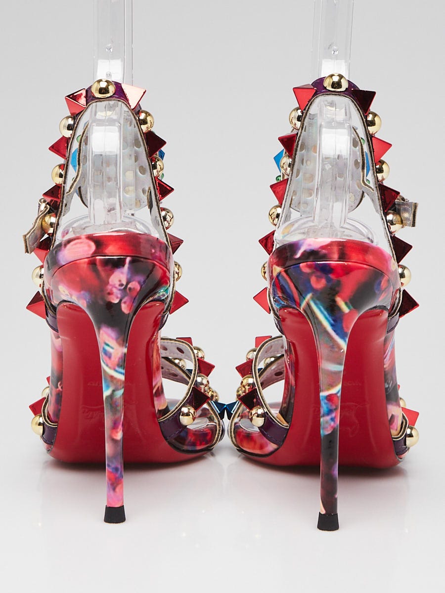 Christian Louboutin Multicolor Patent Leather Goldora Disco 100