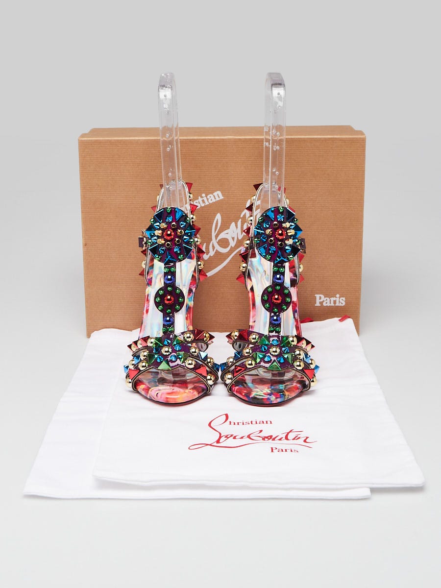 Christian Louboutin Multicolor Patent Leather Goldora Disco 100