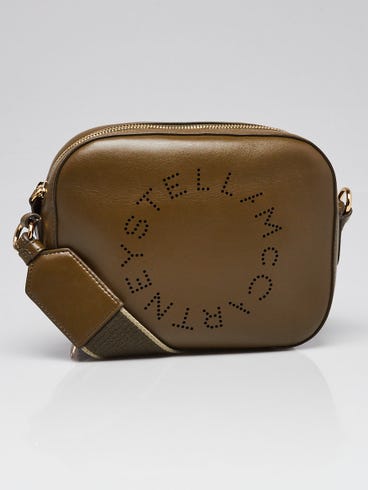 Stella McCartney Green Faux Leather Crossbody Bag