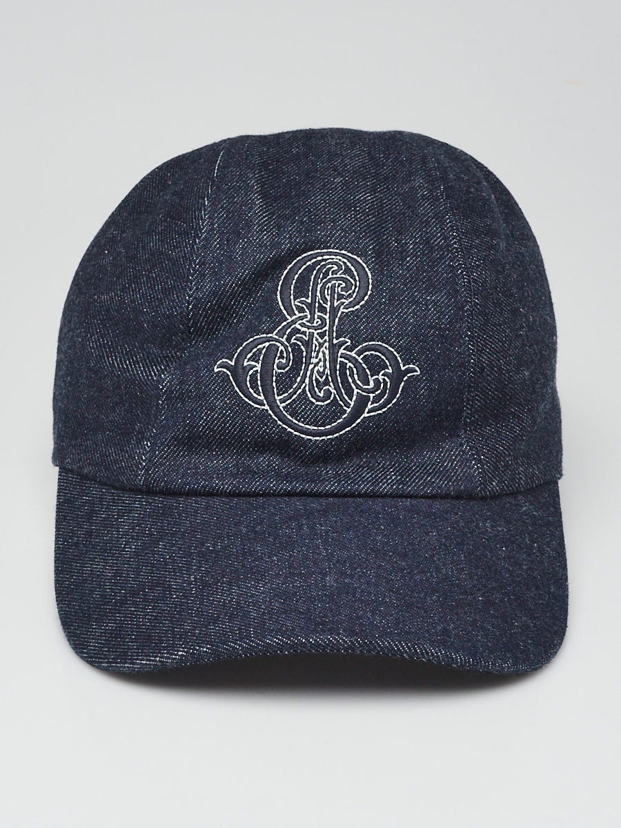 Hermes Dark Blue Denim Davis Emile Cap Size 56