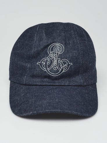 Hermes Dark Blue Denim Davis Emile Cap Size 56