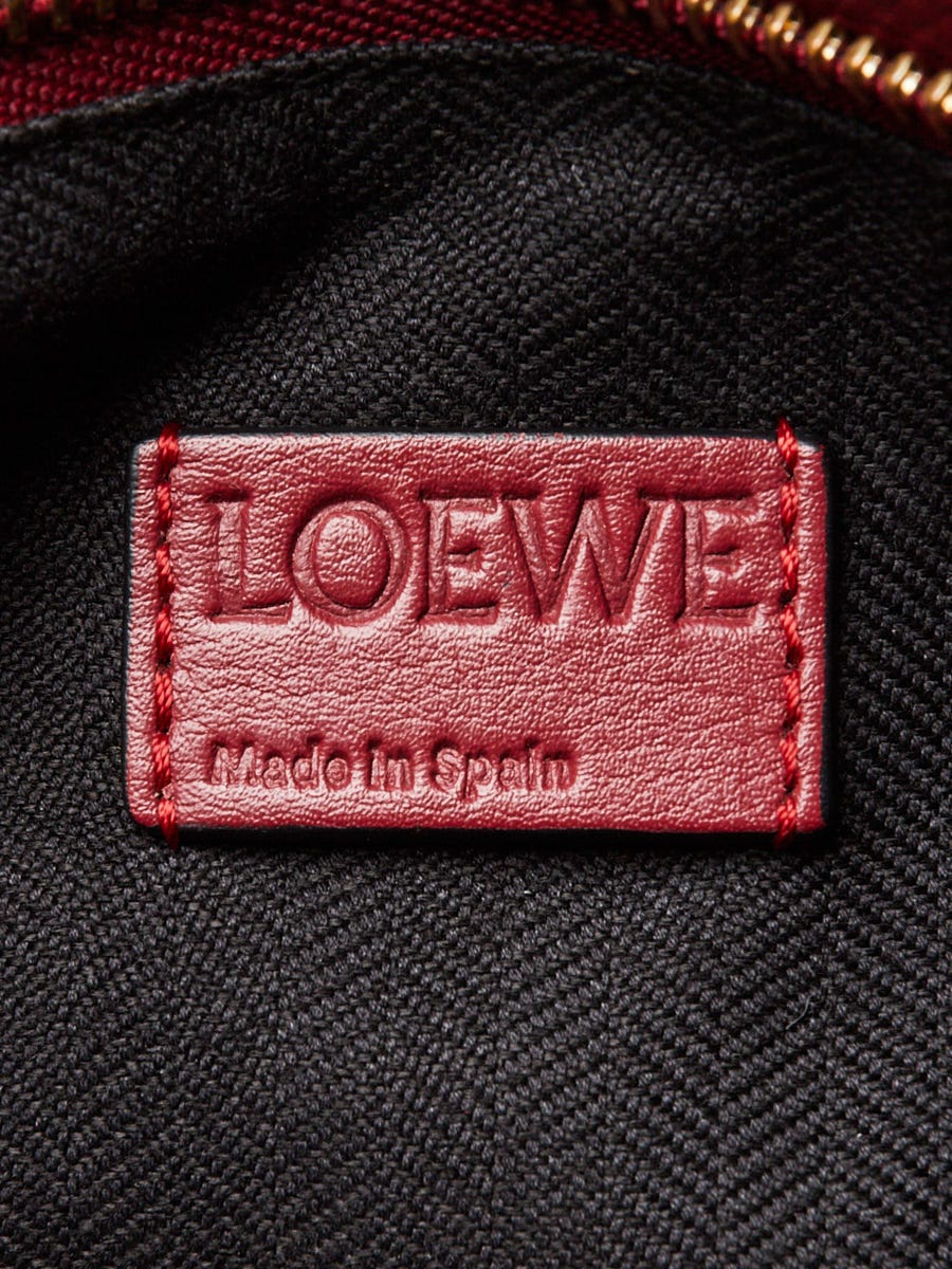 Loewe Red Grained Calfskin Leather Medium Puzzle Bag | Yoogi's Closet