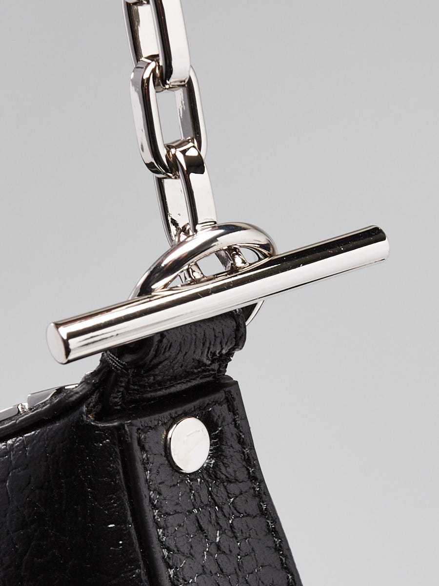Alexander McQueen Black Leather T-Bar Mini Shoulder Bag | Yoogi's
