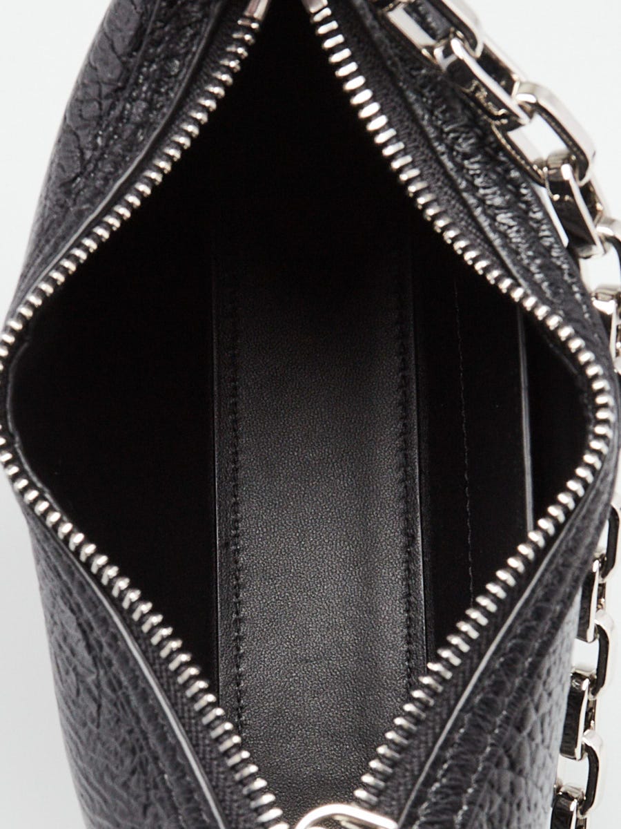 Alexander McQueen Black Leather T-Bar Mini Shoulder Bag | Yoogi's