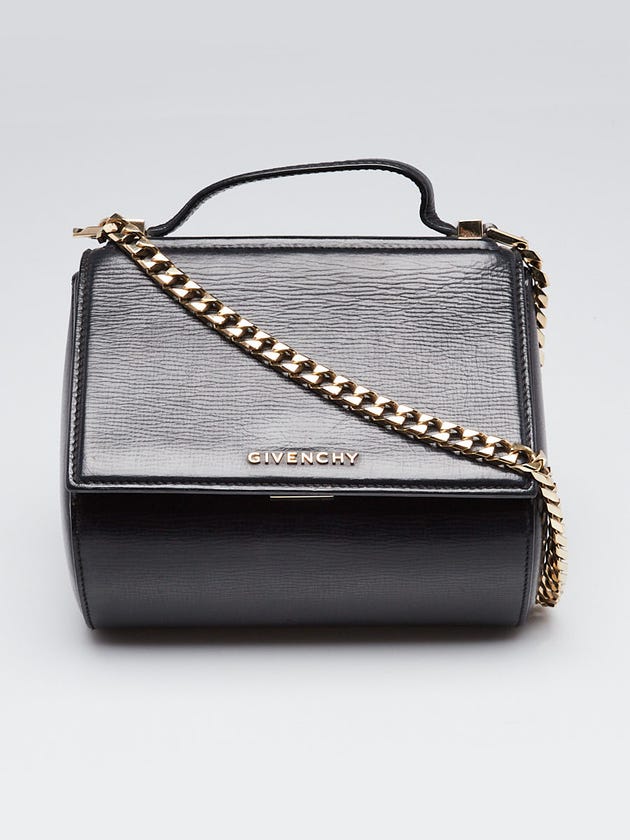 Givenchy Black Grained Leather Pandora Box Mini Crossbody Bag