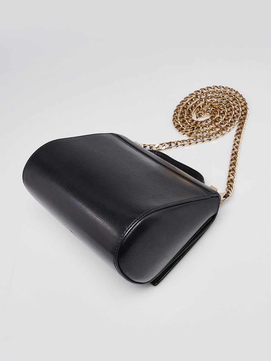 Givenchy Black Grained Leather Pandora Box Mini Crossbody Bag