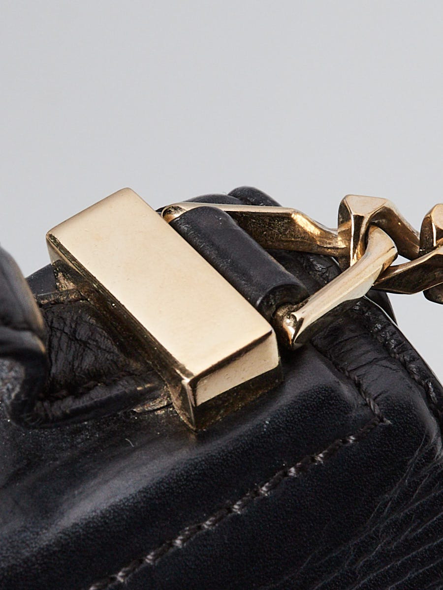 Givenchy Black Grained Leather Pandora Box Mini Crossbody Bag