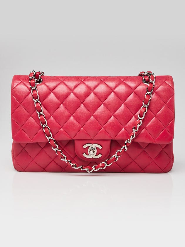 Chanel Pink Quilted Lambskin Leather Classic Medium Double Flap Bag