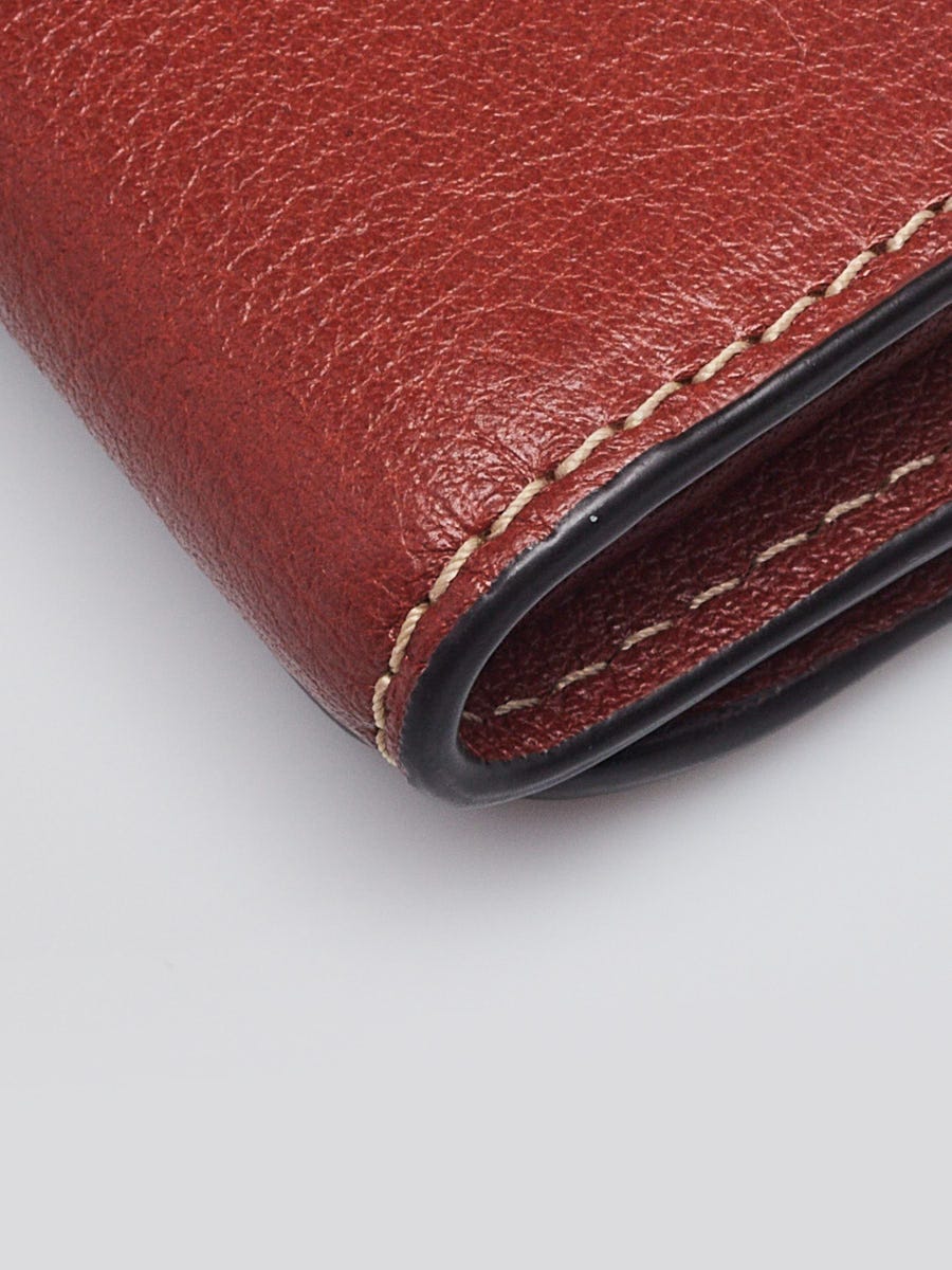 chloe73様受注分 Chloe Sepia Brown Leather Edith Trifold Wallet | Yoogi's Closet
