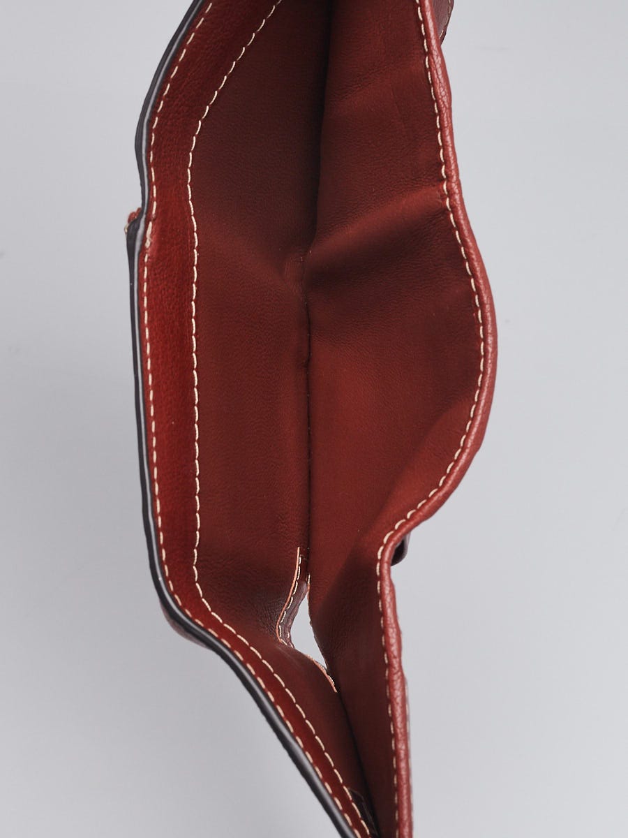 chloe73様受注分 Chloe Sepia Brown Leather Edith Trifold Wallet | Yoogi's Closet