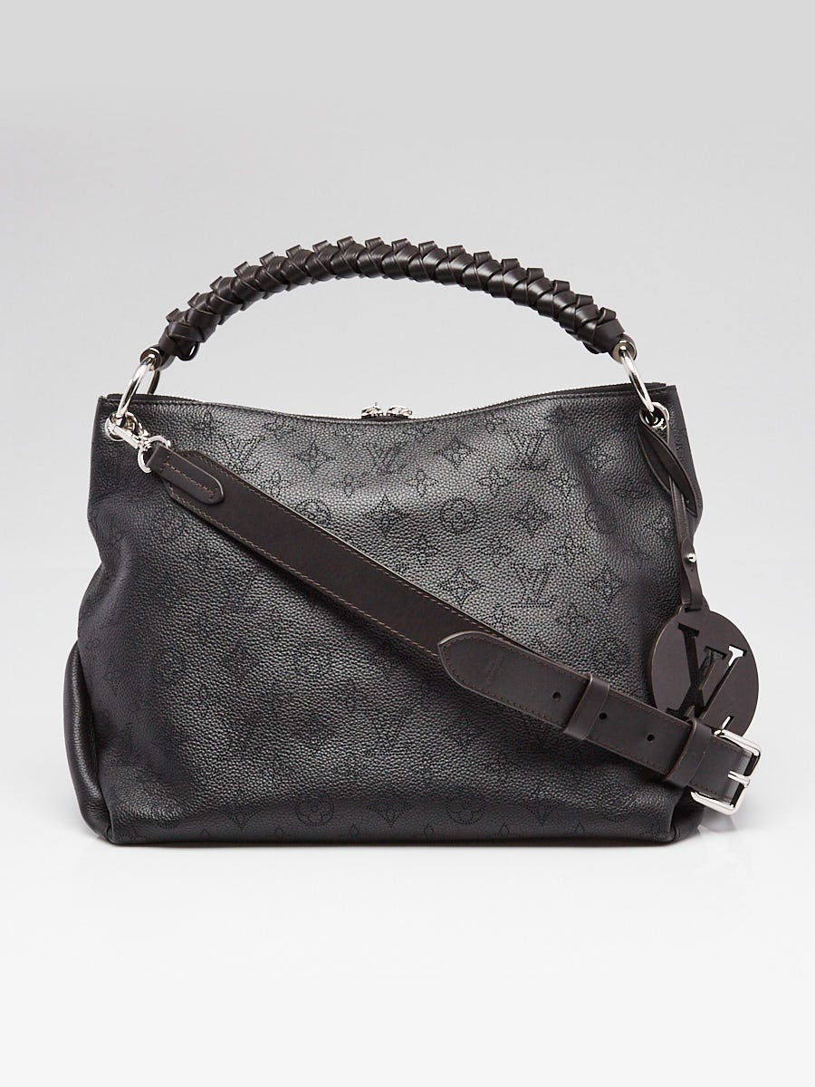 Louis Vuitton Black Monogram Mahina Leather Beaubourg Hobo MM Bag