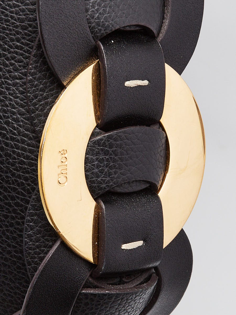 Chloe Black Grained Leather Medium Darryl Hobo Bag | Yoogi's Closet