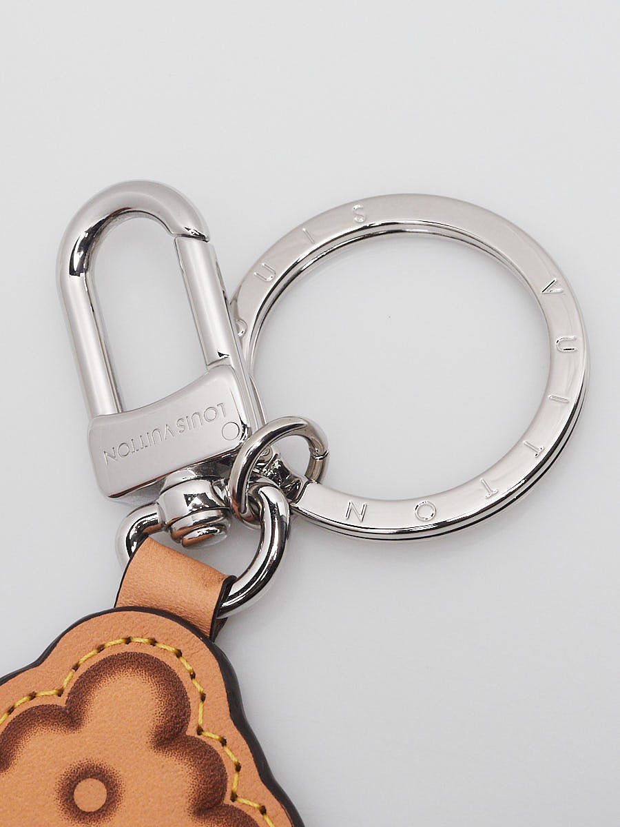Louis Vuitton Brown Leather Biscuit Key Holder and Bag Charm