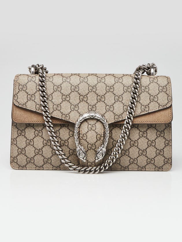 Gucci Beige/Ebony GG Supreme Coated Canvas Dionysus Small Shoulder Bag