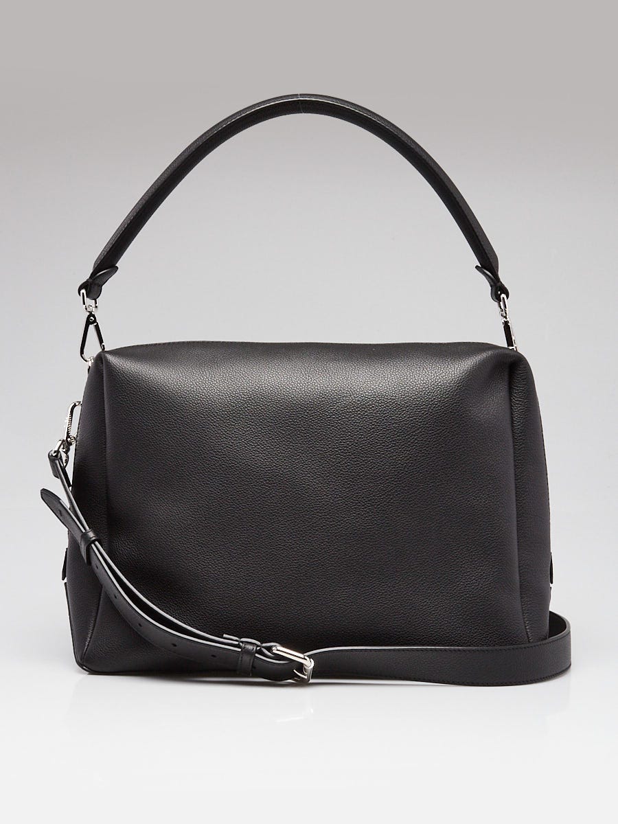 Fendi Black Grained Calfskin Leather Large Lui Bag 7VA667