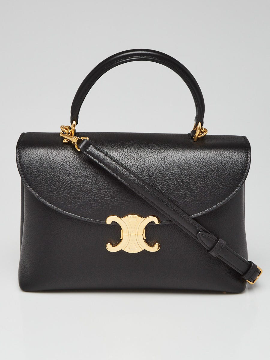Celine Black Supple Calfskin Leather Medium Nino Bag | Yoogi's Closet