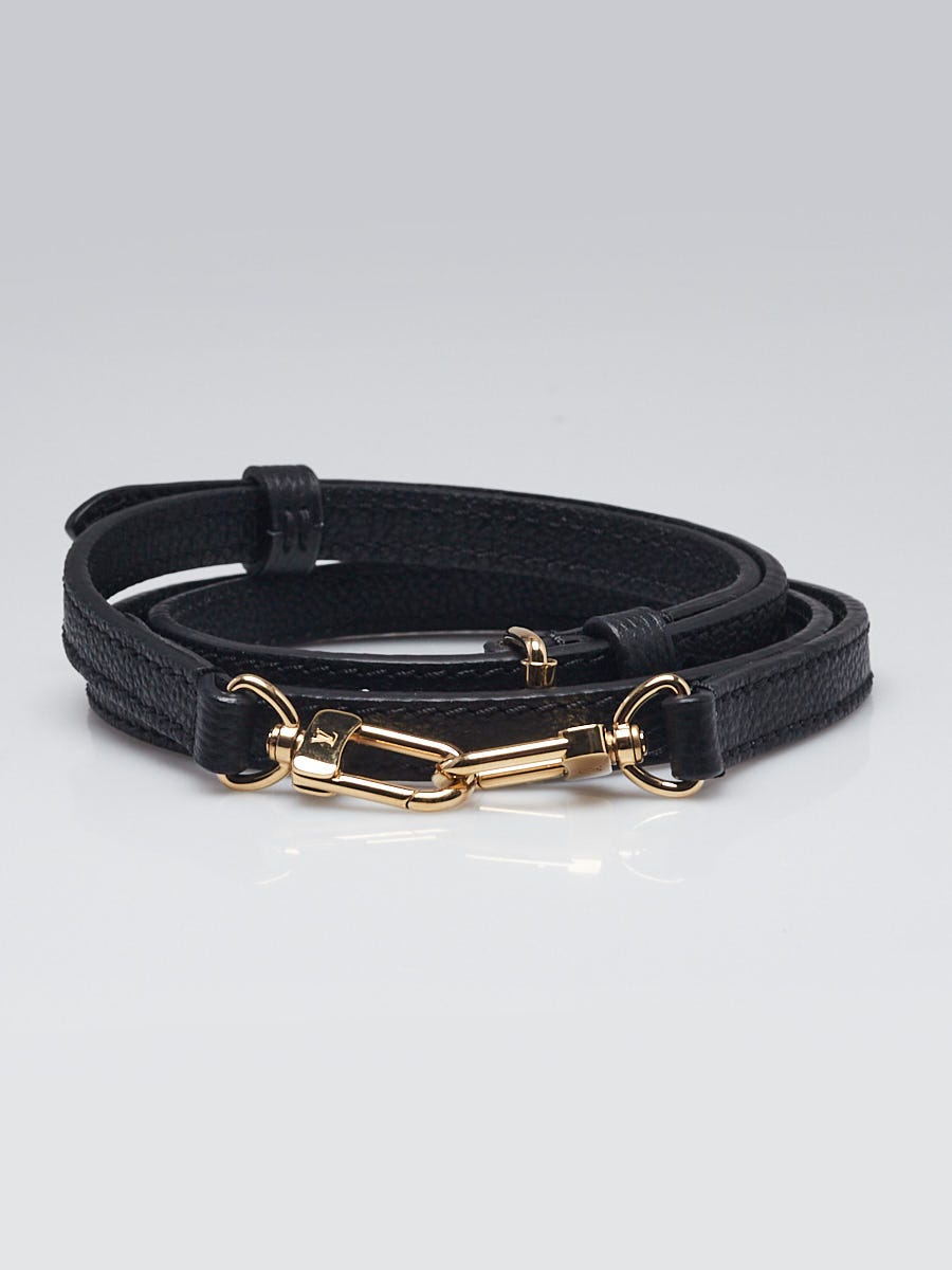 Louis Vuitton ベルト 100cm gg Louis Vuitton 12mm Black Pebbled Leather Shoulder Strap | Yoogi's