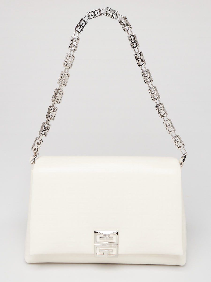 Givenchy Ivory Quilted Leather 4G Medium Shoulder Bag