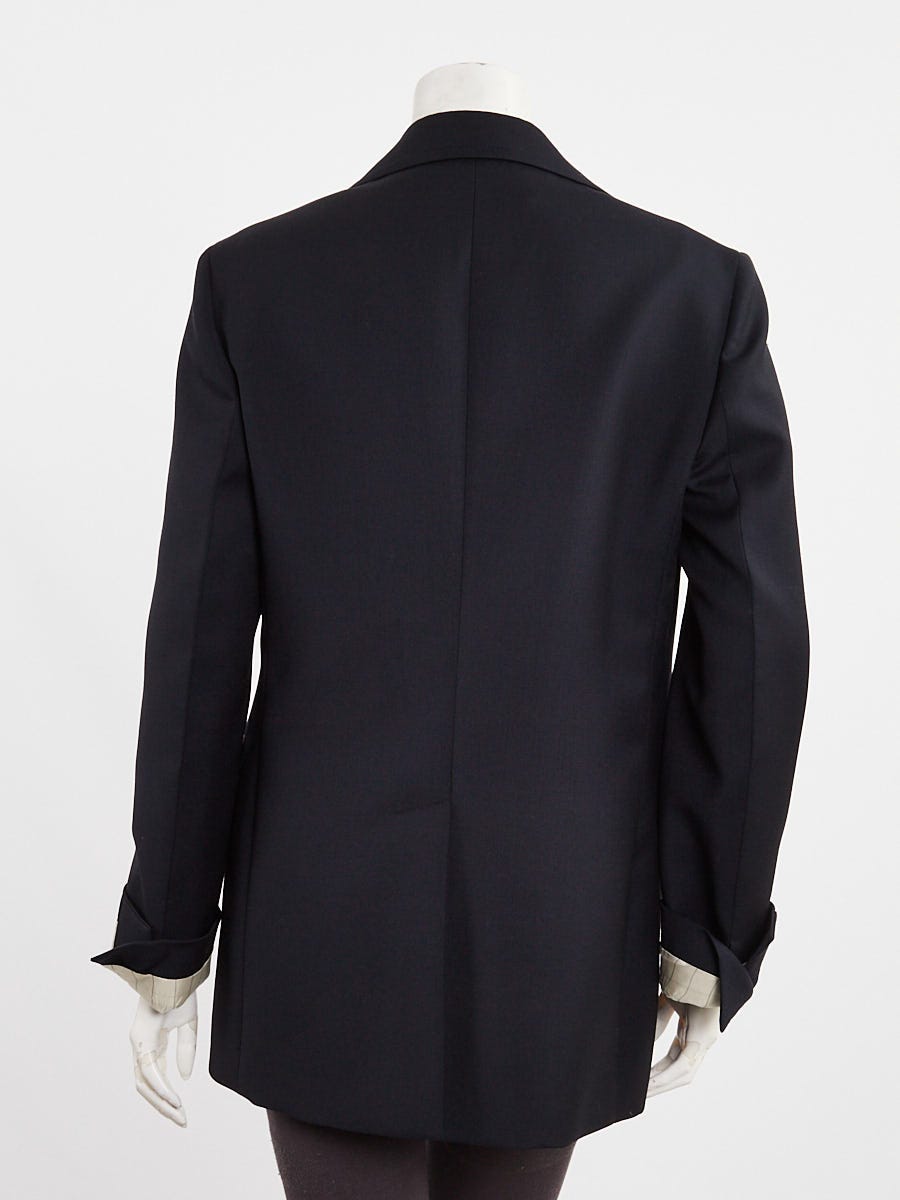 Prada Navy Blue Viscose Blazer Size 42