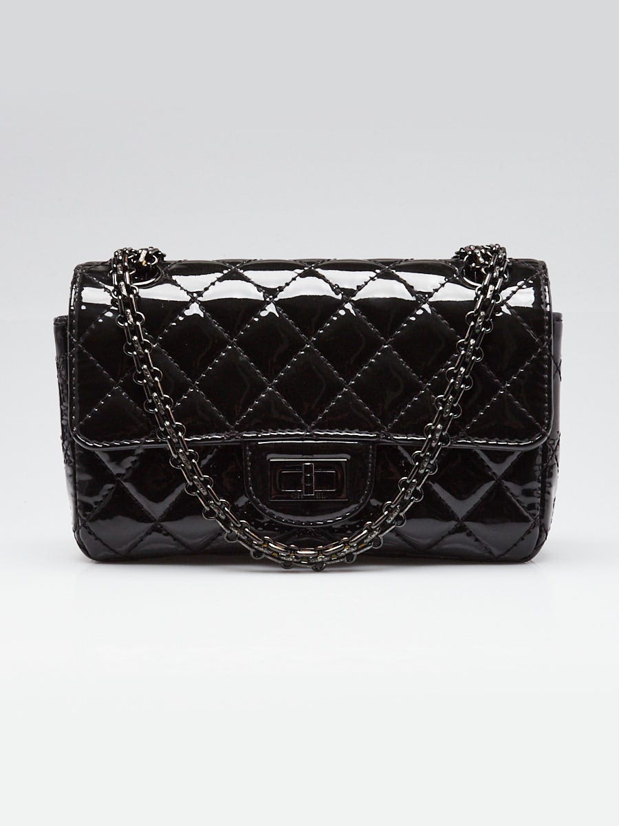 Chanel Black Quilted Patent Leather 2.55 Reissue Mini Flap Bag