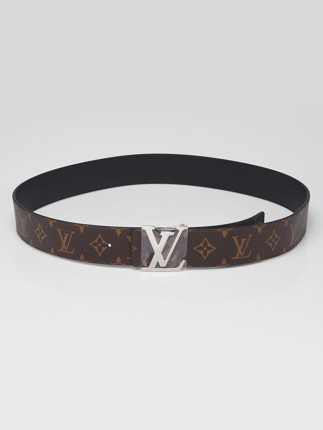 Louis Vuitton Monogram Canvas/Black Leather Initiales 40mm Reversible Belt Size 100/40
