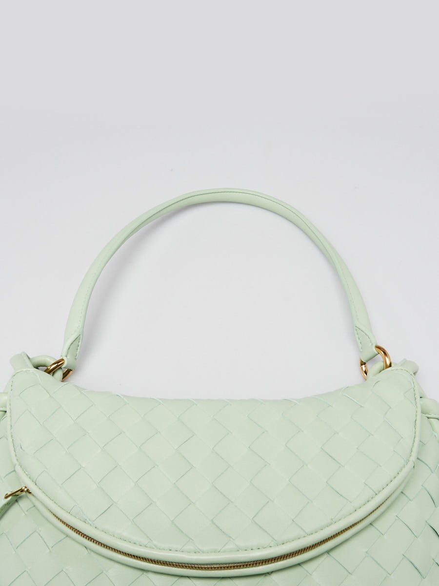 Bottega Veneta Agate Light Green Intrecciato Nappa Leather Medium
