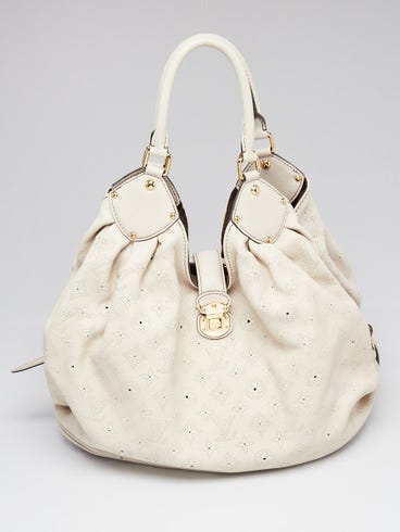 Louis Vuitton White Monogram Mahina Leather XL Bag