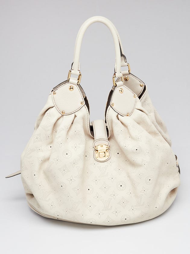 Louis Vuitton White Monogram Mahina Leather XL Bag