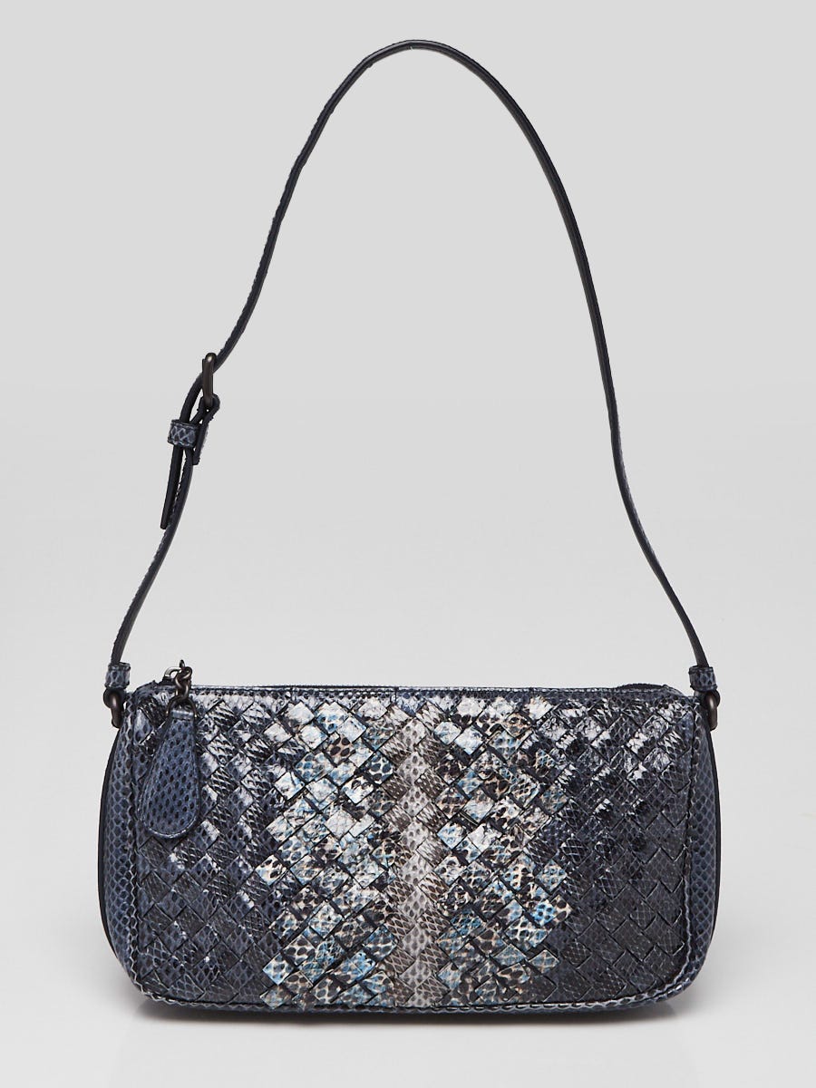 Bottega Veneta Prusse Intrecciato Woven Ayers Leather Small Shoulder Bag