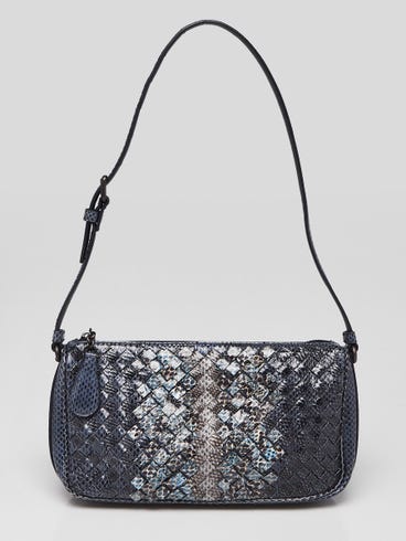 Bottega Veneta Prusse Intrecciato Woven Ayers Leather Small Shoulder Bag