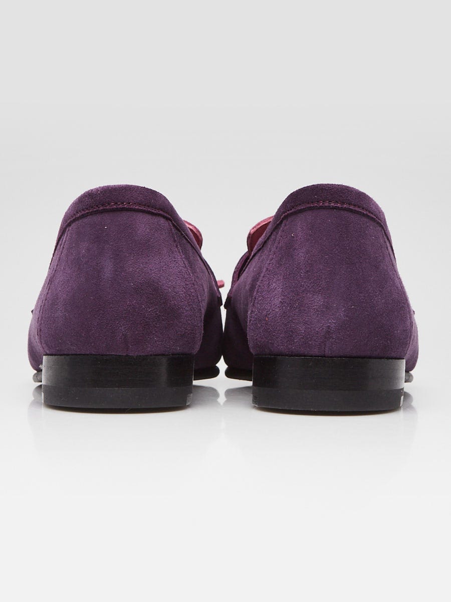 Hermes Violet Oaxaca Velvet Goatskin Leather Royal Moccasin