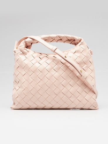 Bottega Veneta Lotus Intrecciato Woven Nappa Leather Mini Hop Bag