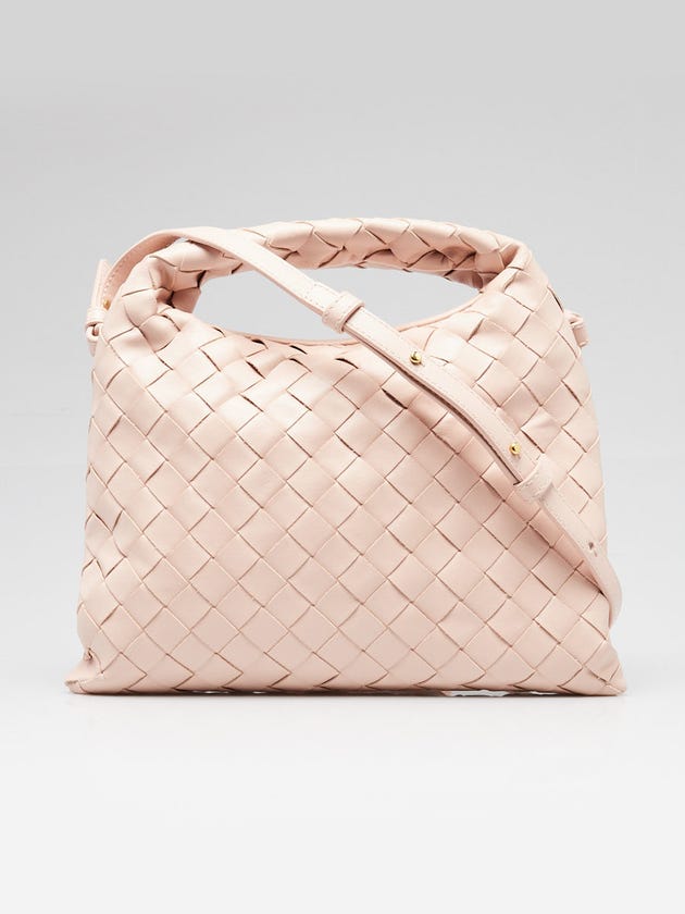 Bottega Veneta Lotus Intrecciato Woven Nappa Leather Mini Hop Bag