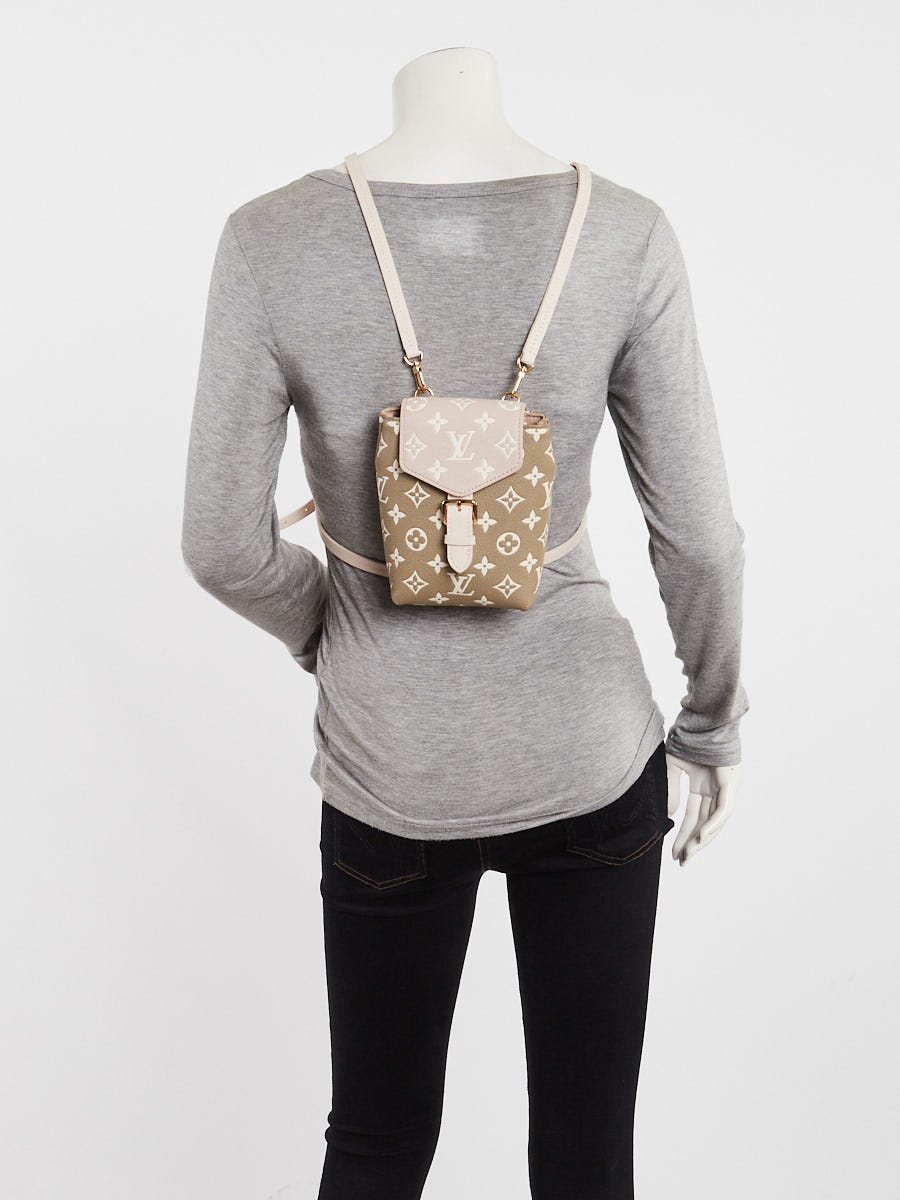 Louis Vuitton Kaki/Beige Monogram Empreinte Spring In The City Tiny Backpack Bag