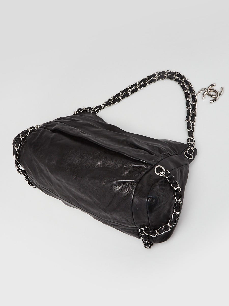 Chanel Black Lambskin Leather Sharpei Bag | Yoogi's Closet