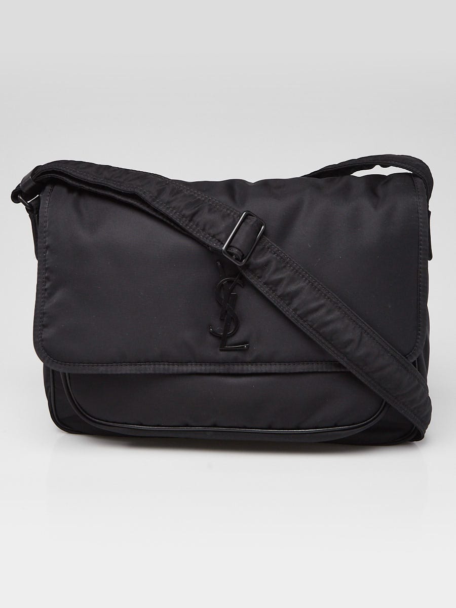 Yves Saint Laurent Black Econyl Nylon Niki Messenger Bag
