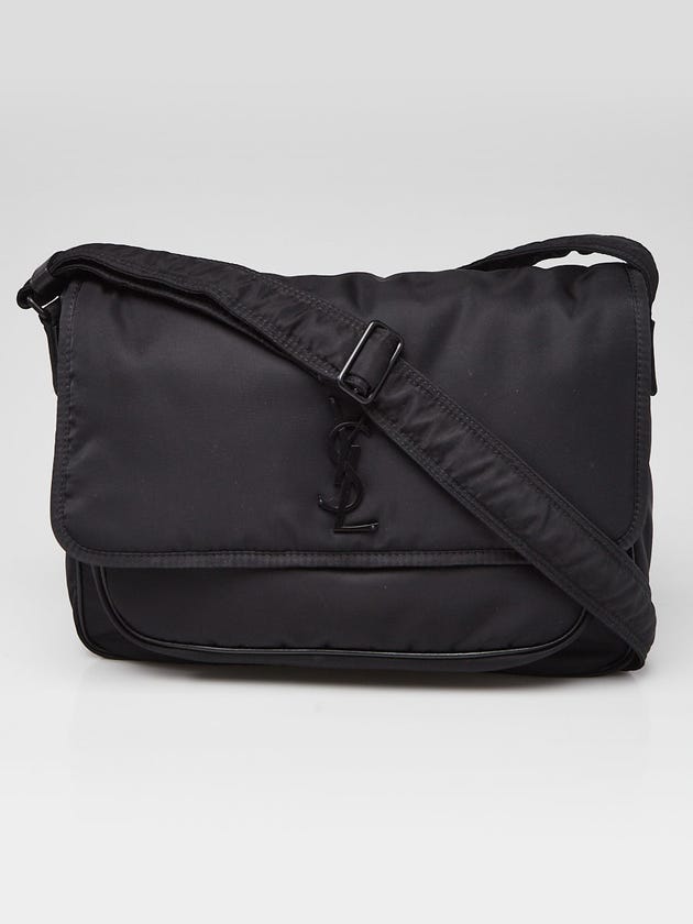 Yves Saint Laurent Black Econyl Nylon Niki Messenger Bag