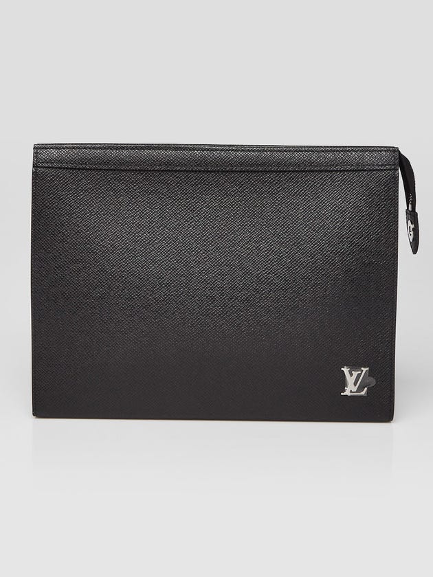 Louis Vuitton Black Taiga Leather Pochette Voyage MM Bag
